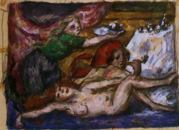  impressionistic Canvas - The Rum Punch Paul Cezanne Impressionistic nude